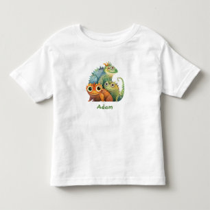 Schattigee hagedis gepersonaliseerde verjaardagsfe kinder shirts