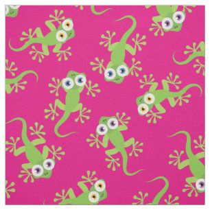 Schattigee Hagedissen Kinder Gecko Cartoon roze me Stof