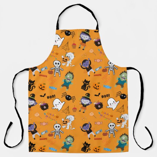 Schattigee Halloween All-Over Print Schort (Voorkant)