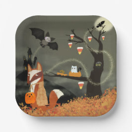 Schattigee Halloween Animals Square Paper Bord