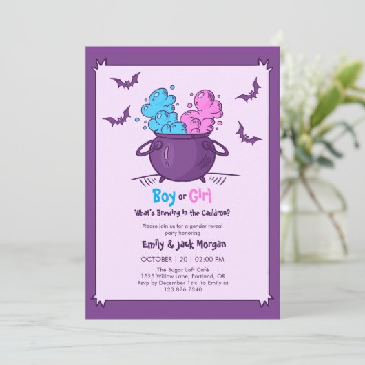 Schattigee Halloween-Baby is het brouwen van gende Kaart (Staand voorkant)