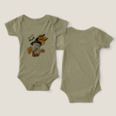 Schattigee Halloween Baby Kostuum -BooGhost en Pom (Ontwerp Voorkant & Achterkant)