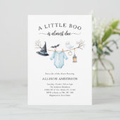 Schattigee Halloween Baby shower Heksenuitnodiging Kaart (Staand voorkant)