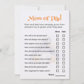 Schattigee Halloween Baby shower Raad Wie Game Kaa Kaart (Voorkant)