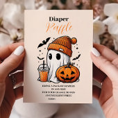 Schattigee Halloween Baby shower Raffle Diapper Informatiekaartje