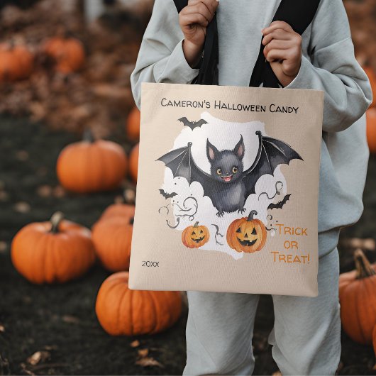 Schattigee Halloween Bat Snoep Trick or treat Tote Bag