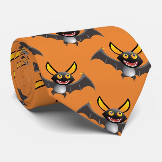 Schattigee Halloween Bat Stropdas (Opgerold)