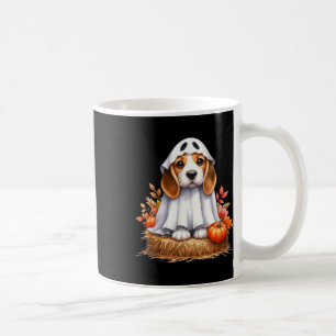 Schattigee Halloween Beagle Dog als Ghost Dog Owne Koffiemok