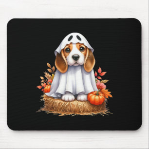 Schattigee Halloween Beagle Dog als Ghost Dog Owne Muismat