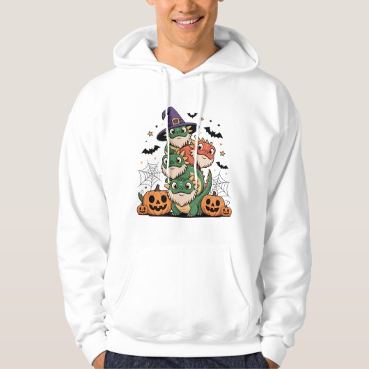 Schattigee Halloween Bearded Dragons Stack Hoodie (Voorkant)
