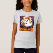 Schattigee Halloween Biker Ghost Kinder Shirt (Voorkant)