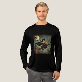 Schattigee Halloween Black Cat 3D Cartoon Art Tri-Blend Shirt