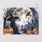 Schattigee Halloween Black Cat Briefkaart (Voorkant)