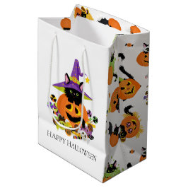Schattigee Halloween Black Cat Snoep Medium Gift B Cadeauzakje