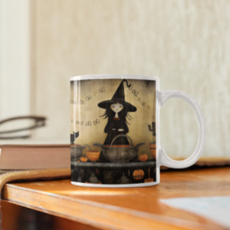 Schattigee Halloween Black Cat & Witch 14 Mok