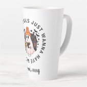 Schattigee Halloween boekenliefhebbers Latte Mok (Rechterhoek)