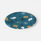 Schattigee Halloween Boo Blue Paper Borden Papieren Bordje (Gekanteld)