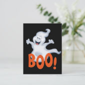 Schattigee Halloween boo ghost Holiday briefkaart (Staand voorkant)