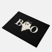 Schattigee Halloween "Boo" Ghost met Boog | Deurma Deurmat (Schuin)