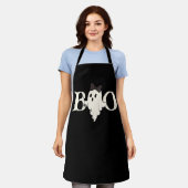 Schattigee Halloween "Boo" Ghost met Bow - Schort (Gedragen)