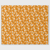Schattigee Halloween Boo Ghost Oranje inpakpapier (Vlak)