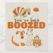 Schattigee Halloween Boo Gift Label Wijn Etiket (Enkel label)