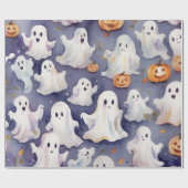 Schattigee Halloween Boo-tiful waterverf Cadeaupapier (Vlak)