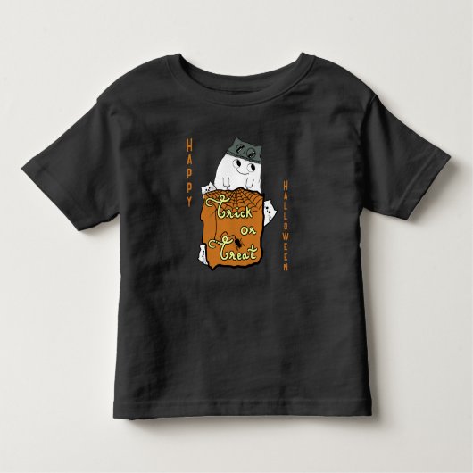 Schattigee Halloween Boo - Trick or treat Hallowee Kinder Shirts (Voorkant)