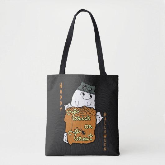 Schattigee Halloween Boo - Trick or treat Hallowee Tote Bag (Voorkant)