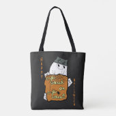 Schattigee Halloween Boo - Trick or treat Hallowee Tote Bag (Achterkant)
