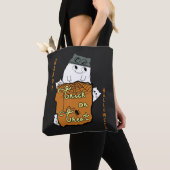 Schattigee Halloween Boo - Trick or treat Hallowee Tote Bag (Dichtbij)