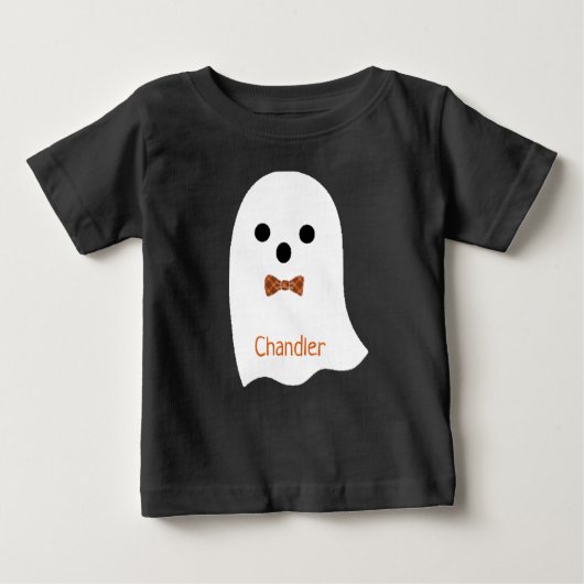 Schattigee Halloween Boy Ghost Plaid Bow Kinder na (Voorkant)