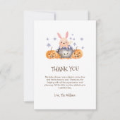Schattigee Halloween Brouwen Bunny Baby shower Dou Bedankkaart (Voorkant)