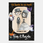 Schattigee Halloween bruiloft welkom teken Acryl Bord (Voorkant)