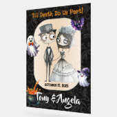 Schattigee Halloween bruiloft welkom teken Acryl Bord (Hoek)