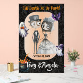 Schattigee Halloween bruiloft welkom teken Acryl Bord (Huwelijk)