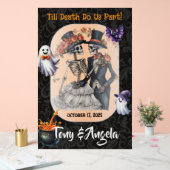 Schattigee Halloween bruiloft welkom teken Acryl Bord (Huwelijk)