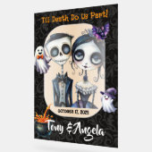 Schattigee Halloween bruiloft welkom teken Acryl Bord (Hoek)