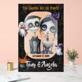 Schattigee Halloween bruiloft welkom teken Acryl Bord (Huwelijk)