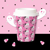 Schattigee Halloween Buddies Patroon Pink Paper Cu Papieren Bekers
