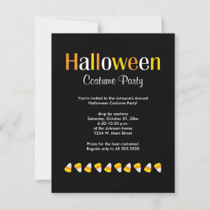 Schattigee Halloween Candy Corn Kostuumfeest Kaart
