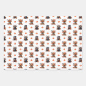 Schattigee Halloween Candy Jars | Pompoenen Herfst Inpakpapier Vel (Voorkant)