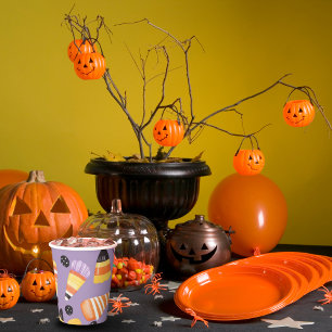 Schattigee Halloween Candycorn Papieren Bekers