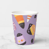 Schattigee Halloween Candycorn Papieren Bekers (Achterkant)