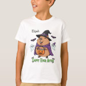 Schattigee Halloween Capybara "Cappy Ever After" C T-shirt (Voorkant)