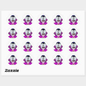 Schattigee Halloween Cartoon Vampier Ronde Sticker (Vel)