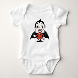 Schattigee Halloween Cartoon Vampire in het rood Romper