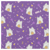 Schattigee Halloween Cat Ghost Fabric Stof (Close Up)