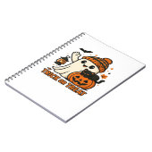 Schattigee Halloween Cat in pompoenkostuum Classic Notitieboek (Linkerzijde)