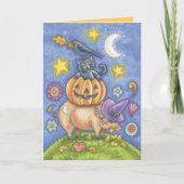 Schattigee Halloween Cat Kaarten (Voorkant)
